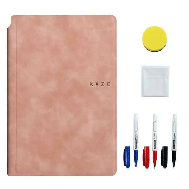 A5 Size Whiteboard Notebook Dry Erase Board Reusable Notebook Meeting Notebook With Pen For Home School Learning Planner