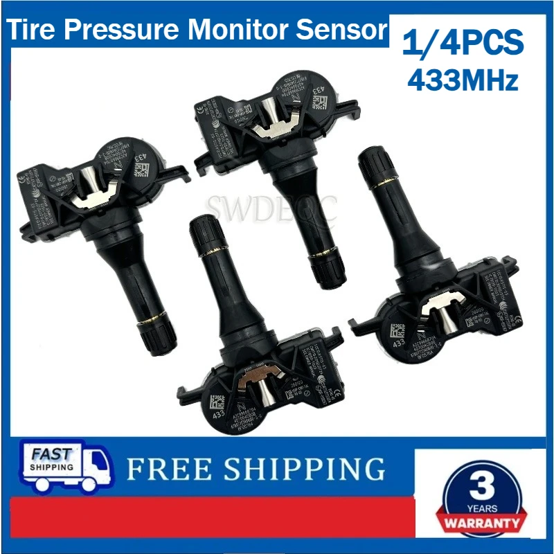 

Датчик давления в шинах TPMS 433 МГц 40700-4CB0B 407704CB1B для Nissan Armada Leaf Qashqai Lada Renault Megane Infiniti Qx50, 1/4 шт.