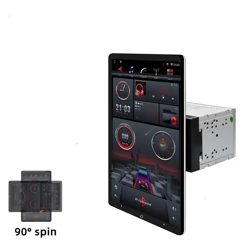 2026 Hot Sale Bestseller 1din Android System 13Inch 8+256GB Mp5 Player 1920*1200 QLED Android Audio Player Rotation Car