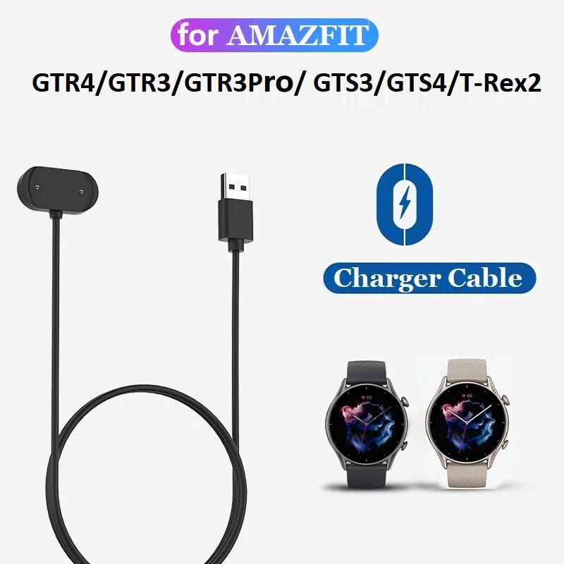 10PCS Charger Cable for Amazfit Cheetah Pro/T-Rex 2/T-Rex Ultra/GTR4/GTR3Pro/GTS3/GTS4 Smart Watch USB Charging Cords Dock