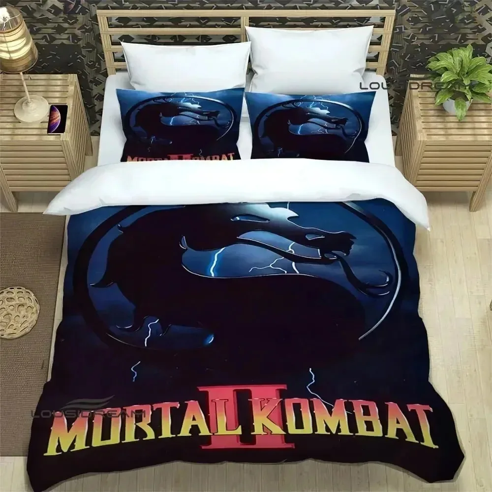 Mortal Kombat Cartoon Printed Bedding Sets Exquisite Supplies Set Duvet Cover Bed Comforter Set Bedding Set Luxury Birthday Gift
