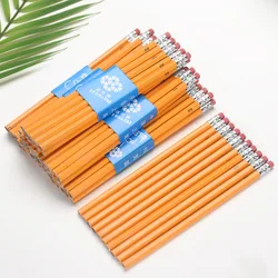 10pcs / lot wooden pencil HB pencil with eraser children's drawing pencil school writing stationery