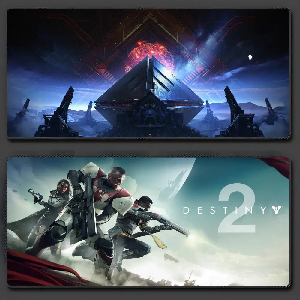 D_destiny 2 Tapis de souris de jeu en caoutchouc antidérapant, grand format, durable, avec bordure épaisse, adapté au bureau et aux jeux