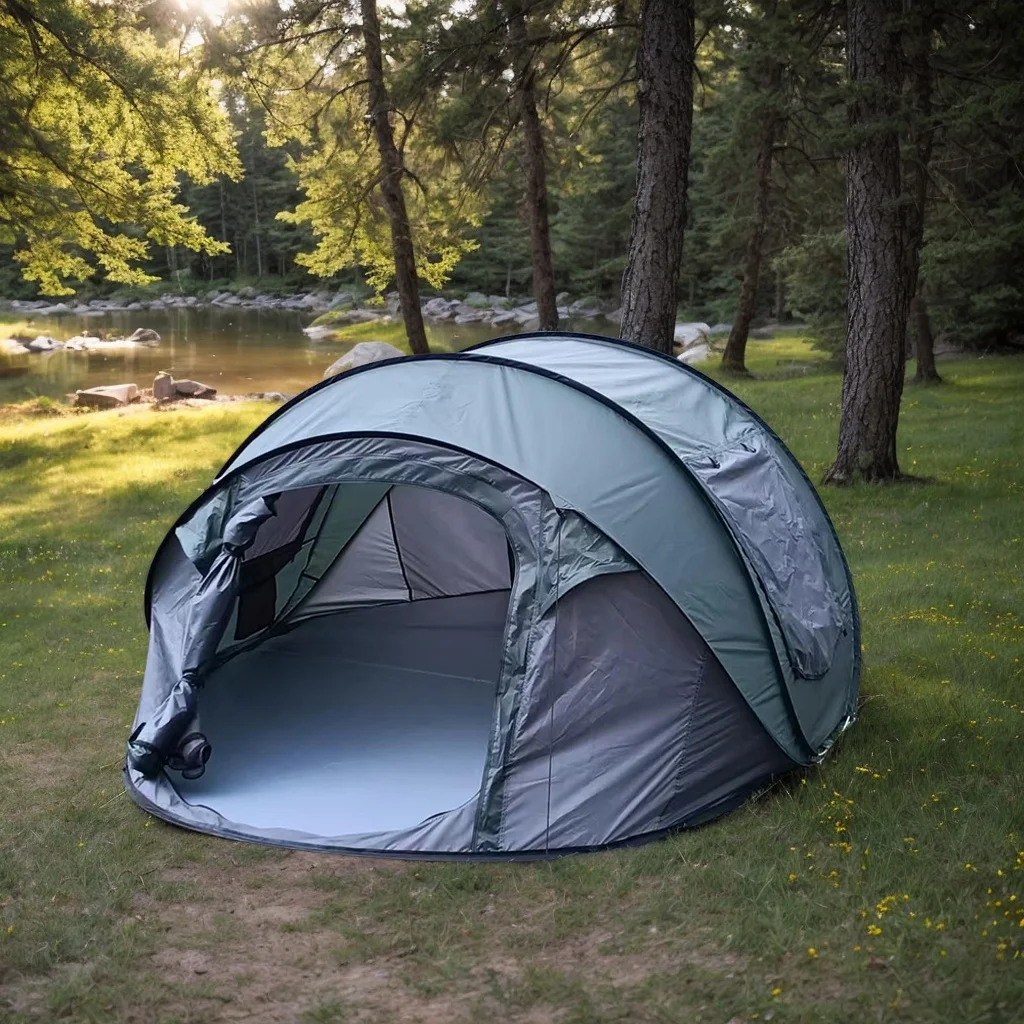 

A pop-up tent for family travel, waterproof camping boat tent, portable outdoor tent for camping and hiking trips