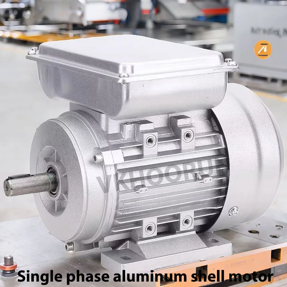 Image of Einphasiger 220-V-Motor mit Aluminiumgehäuse, zweiphasiger AC-Asynchronmotor für den Haushalt, horizontale Aluminiumlegierung mit reinem Kupferkern