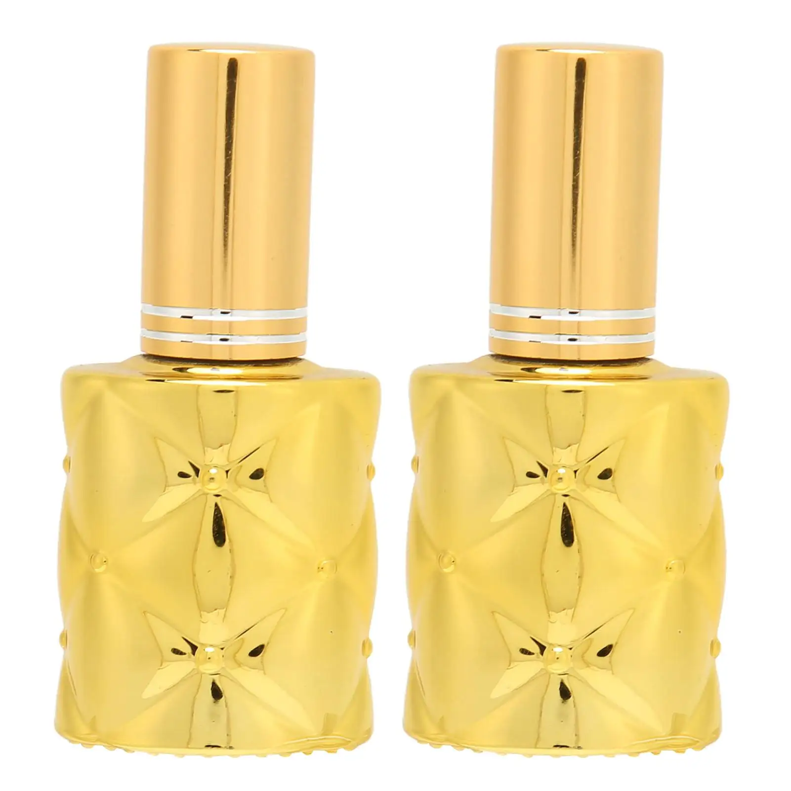 

Lightweight 10ml Glass Perfume Atomizer - Prevent Leakage, Refillable Gold Bottle for daily Use