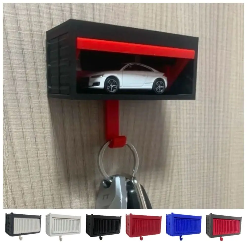 

Creative Car Garage Key Holder with Opening Door Funny Car Key Hook Rack Space-saving Easy Installation Decorative Bracket