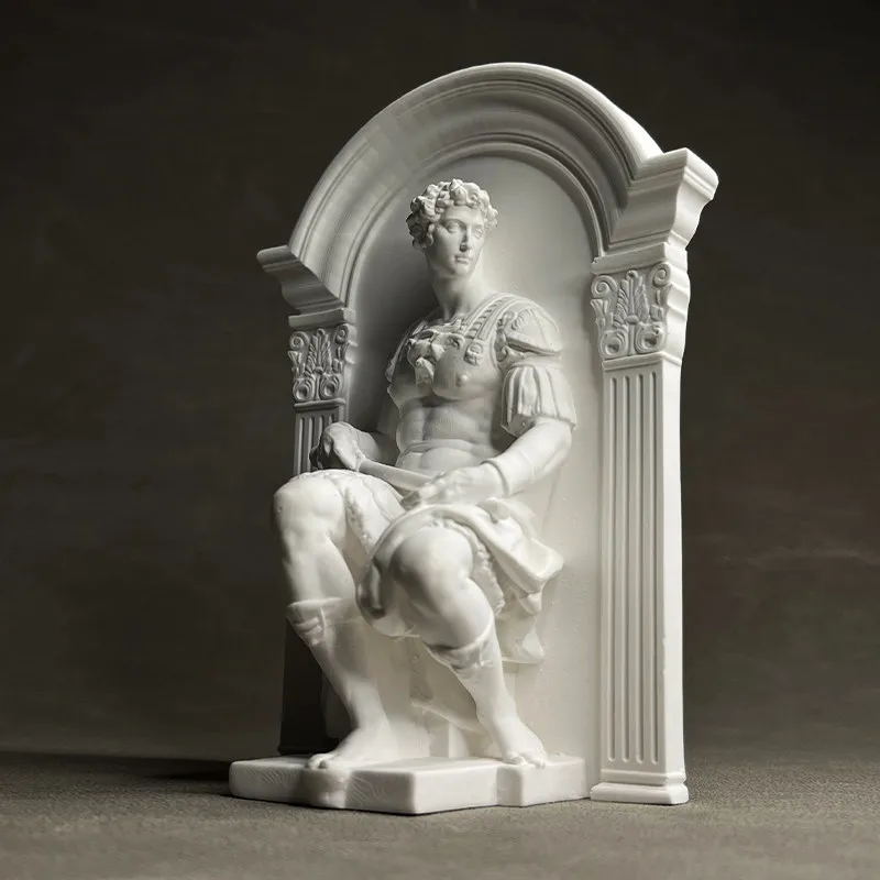Copy of Renaissance Michelangelo's 'Juliano De' Medici' Plaster Decorative Tabletop Piece