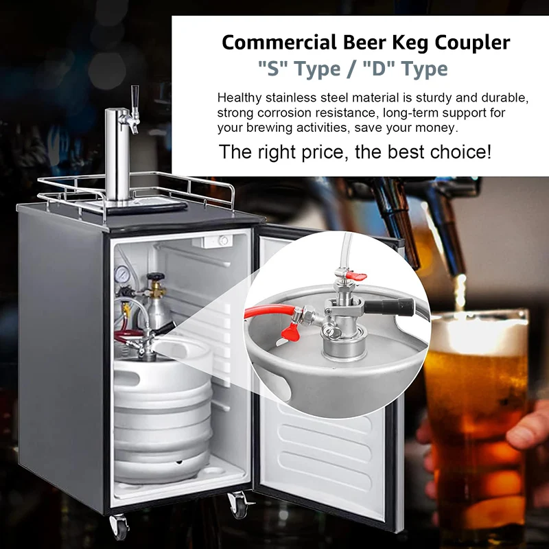 ELECQUEEN Professional Commercial Sankey Keg Couplers,\