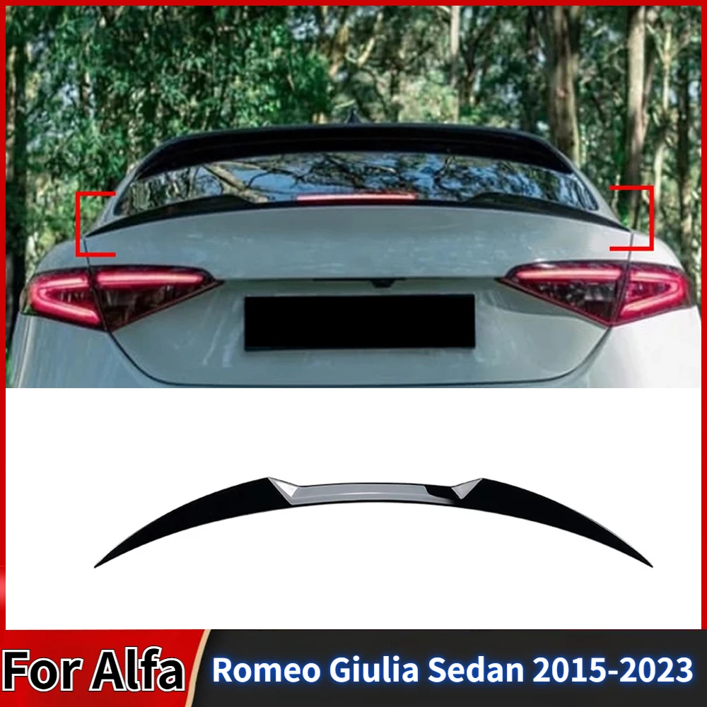 

Fit Alfa Romeo Giulia Sedan 2015-2023 Car Rear Trunk Roof Spoiler Wings Tail Trunk Wing Top Spoiler Wing Kit Protector Body Kits