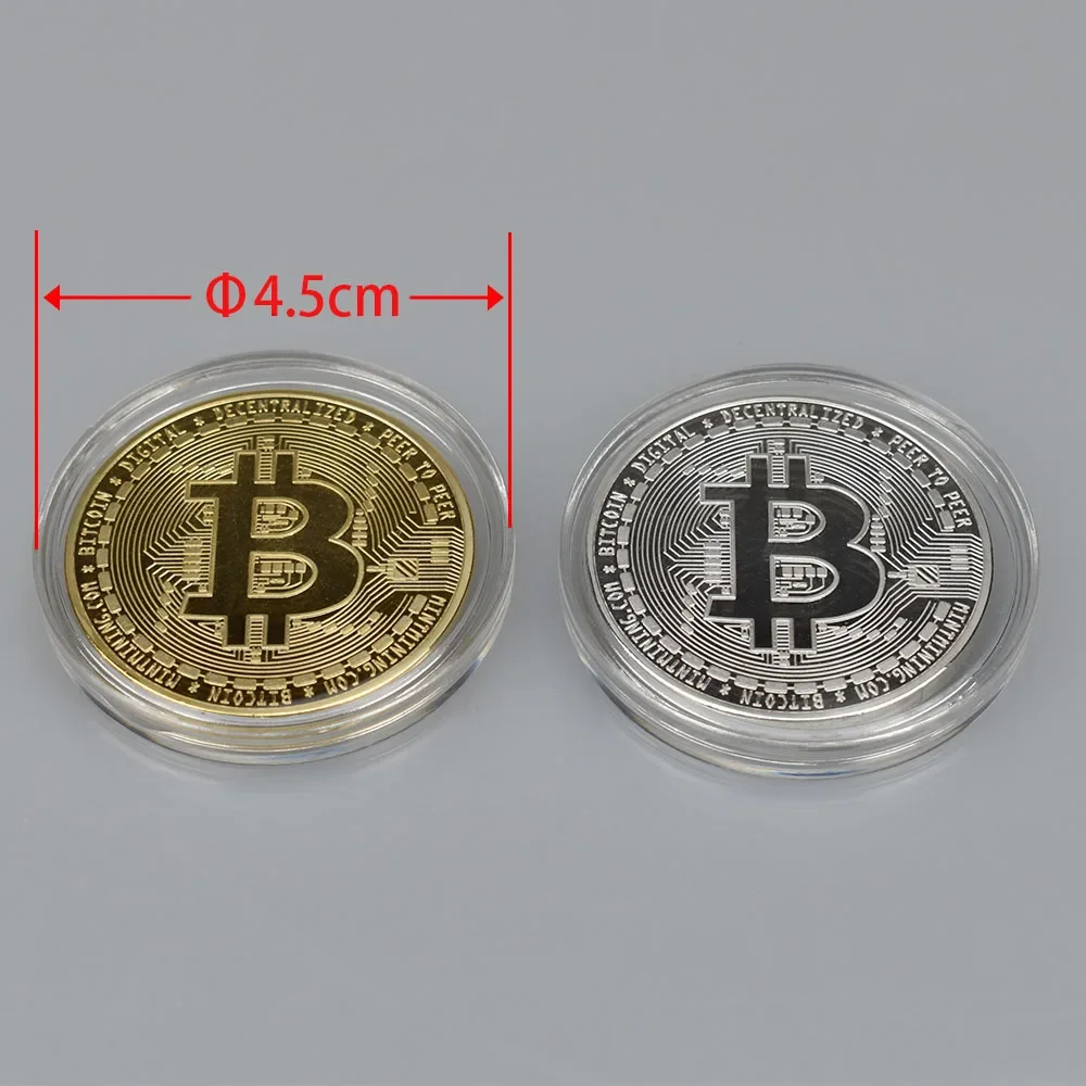 1PC Gold Plated Coin crypto coin Bitcoin BIT BTC coin Litecoin Ripple Eth Shiba Cardano IOTA FIL wow doge cryptocurrency coin