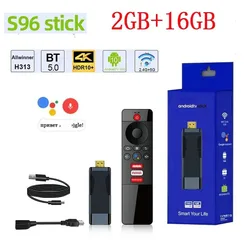 S96 smart tv stick android 10 tv box all winner h313 2gb 16gb media player 2,4g/5g wifi top box bluetooth 5,0