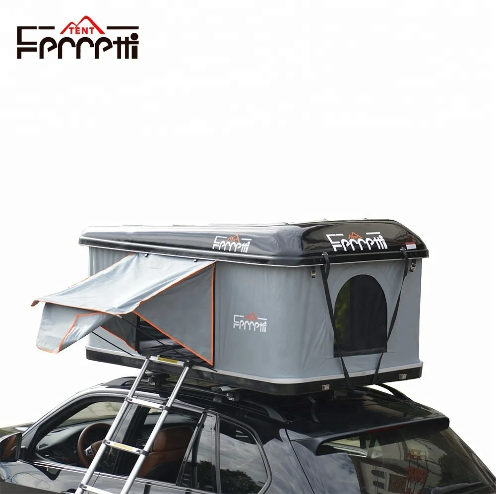 Overland Hard Shell Roof Tent for Vehicle Camping SUV 4x4 Rooftop Tent with Awning Ripstop Fabric