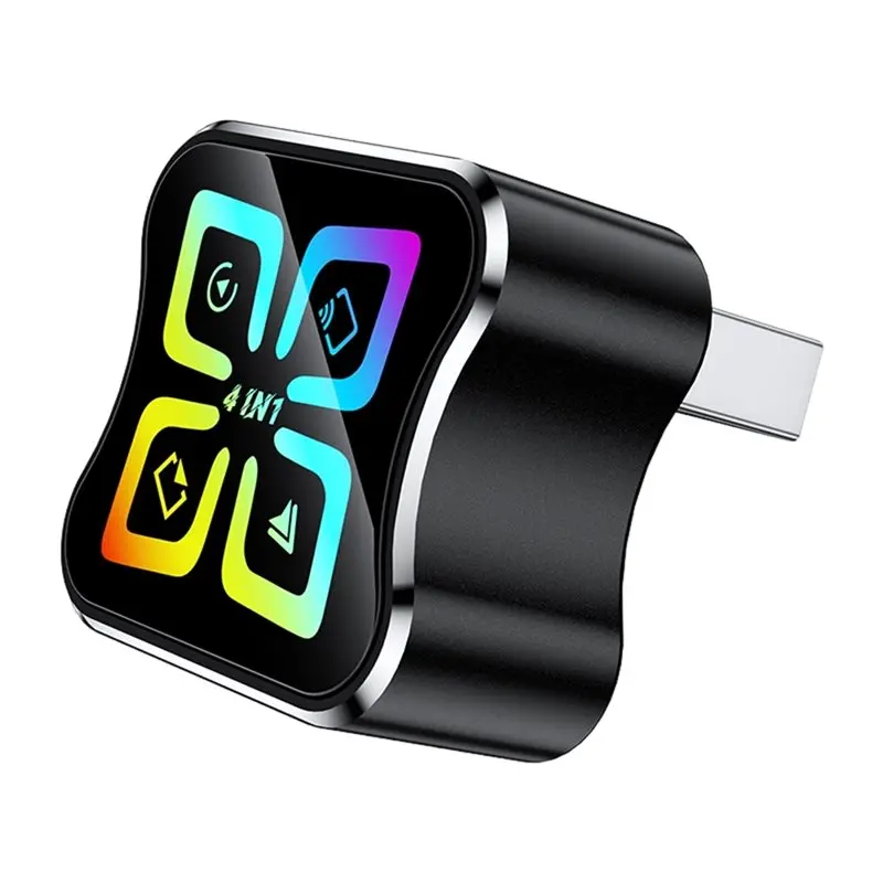 Wireless 4In1 Carplay Adapter Smart AI Box For iPhone iOS 18+ and Android Auto Airplay/Mirror Link Dongle Wired To Wireless