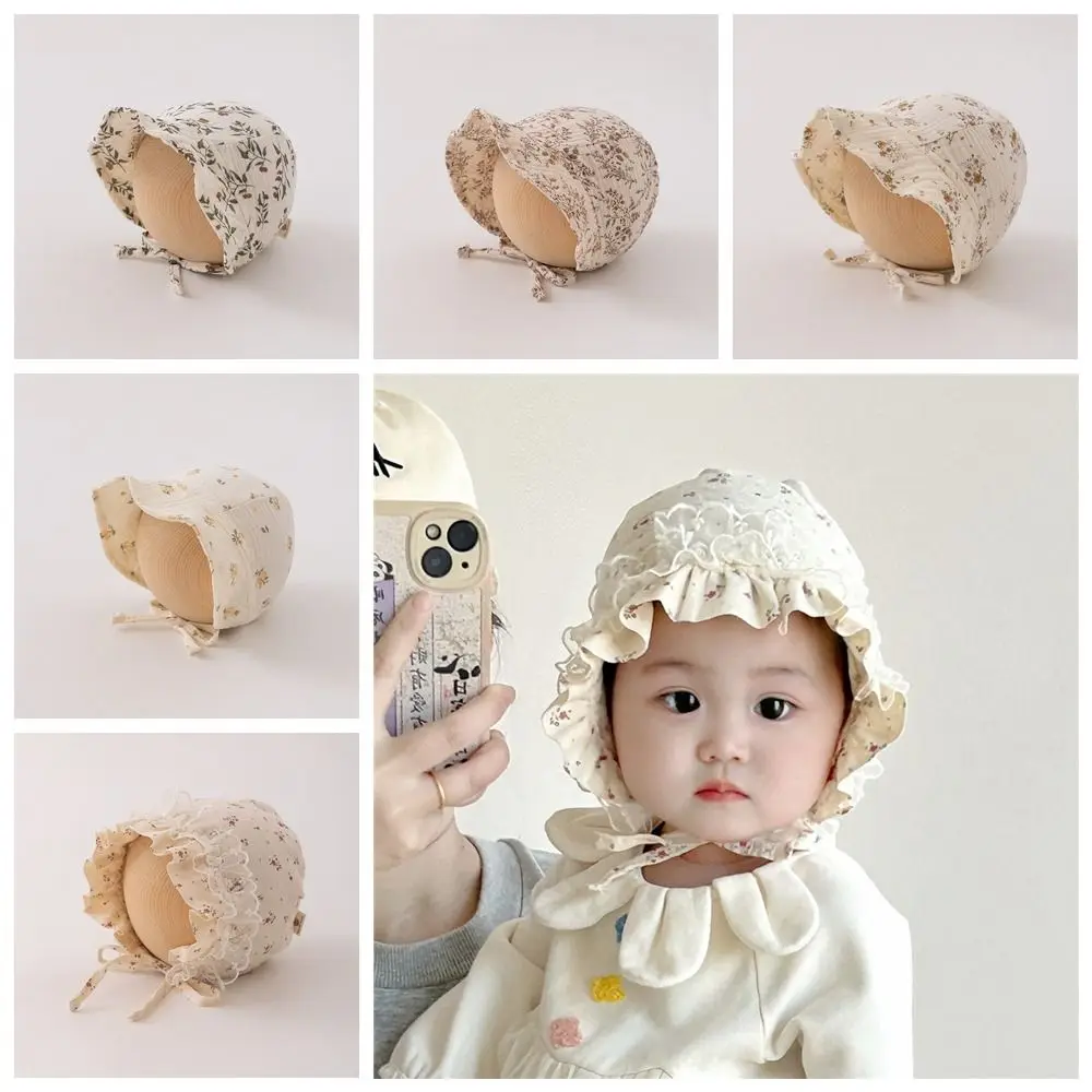 

Повседневная кружевная шляпа от солнца с рюшами для новорожденных, милая шляпа-ведро принцессы для младенцев, милая солнцезащитная шляпа для детской рыбалки на открытом воздухе