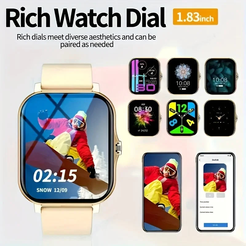 The New Full Touch High-Definition Men'S And Women'S Sports Smartwatch Features Wireless Dialing,Answering Calls,Motion Tracking