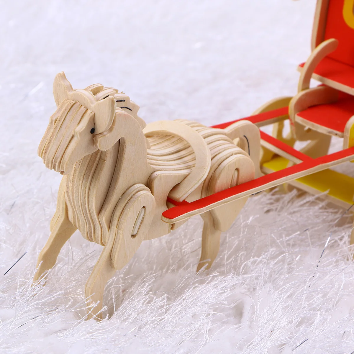 Royal Carriage 3D Wooden Puzzle Kit Handmade Educational Diy Decor Building Assembly Game Blocks Puzzles