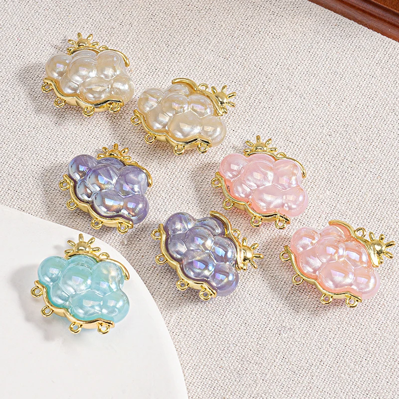 

10pcs Resin Clouds Shaped Pendants For DIY Phone Charm Jewelry Making Accessories