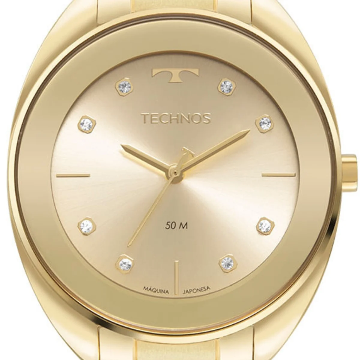 Original Medium Plated Golden Technos Female Watch with Guarantee