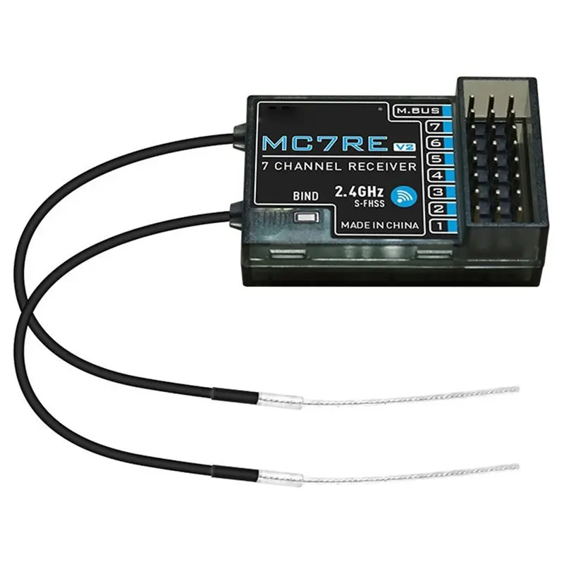 ABXE-Receiver MC7RE-V2 6-Channel 2.4Ghz For Model Aircraft For Mc6c/7/Mc8b Mini Remote Control Vehicle Vessel Parts