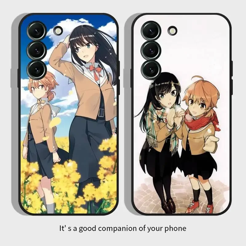 

Bloom Into You Yuri Cute Anime Phone Case For Samsung Galaxy S 23 22 21 20 10 e 9 8 7 6 5G plus edge ultra lite Black Soft Cover