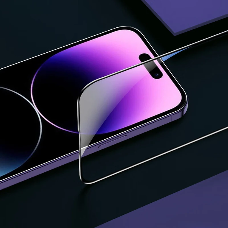 Protector de pantalla de vidrio templado para iPhone, 16, 15, 14, 13, 12, 11 Pro Max, 16, 15, 14, 13, 12, 11 Pro Max, X, XR, XS Max, 2 unidades