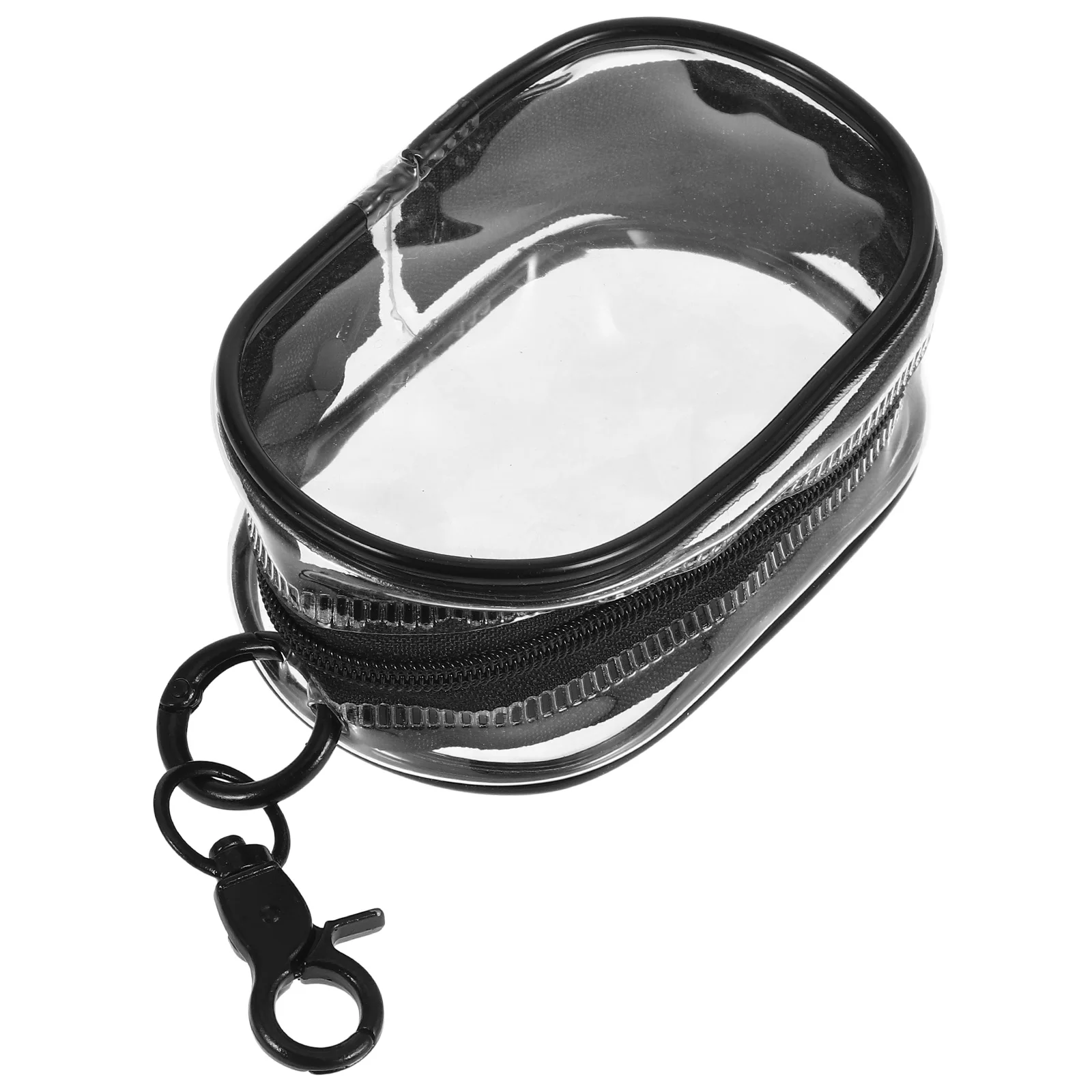 

Hairpin Accessories Black Clear Pouch PVC Alloy Versatile Storage Bag Headphone Cable Organizer Travel Vacation Gym Camping