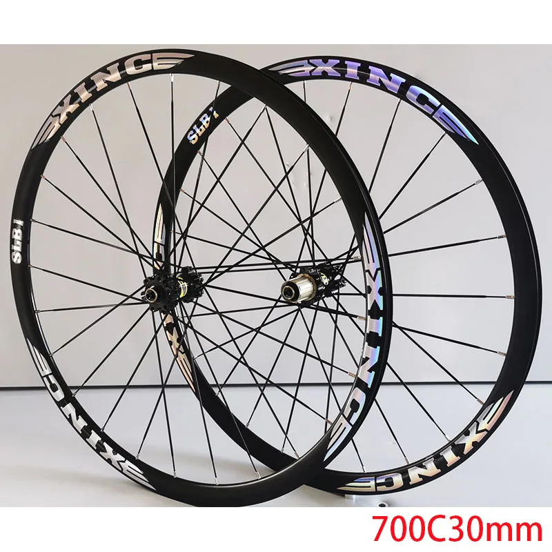 700C 30MM New Xinc Road Wheel Set Front Two Rear Four Perrin Straight Pull Front and Rear Wheel Pure Disc Brake Bike Wheelset