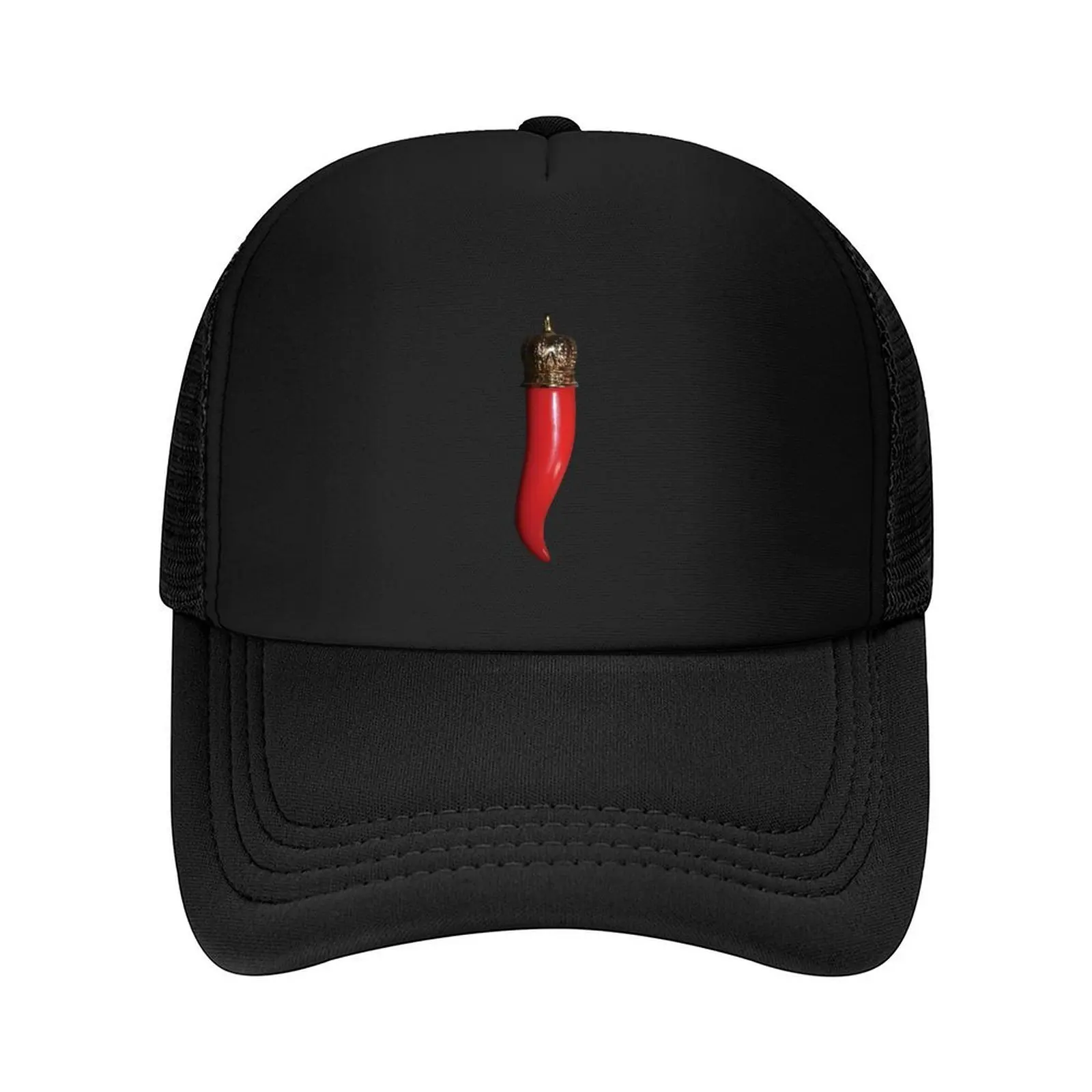 

Red Italian Cornicello / Corna / Corno / Cornetto - Malocchio Evil Eye protection Baseball Cap Golf Caps For Women Men's