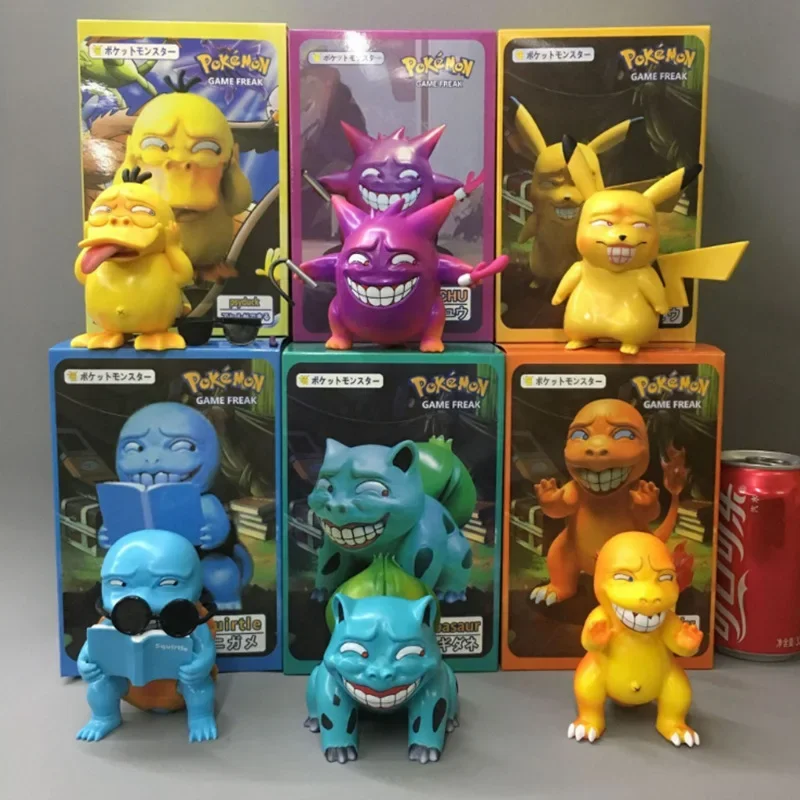 Pokemon GK Spoof Series Obscene Pikachu Charmander Bulbasaur Squirtle Gengar Doll Ornaments Model Kid Gift