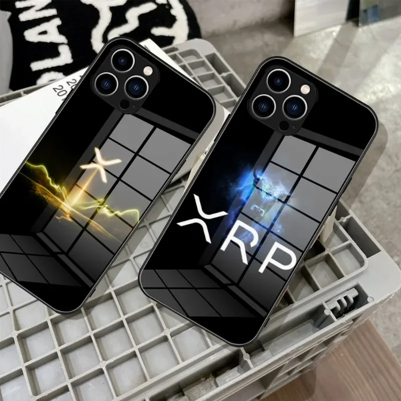 Xrp Ripple Crypto Millionaire Ripple Cryptocurrency Phone Case Glass For IPhone 14 13 11 12 Pro 8 Plus Pro MAX XR XS MINI Covers