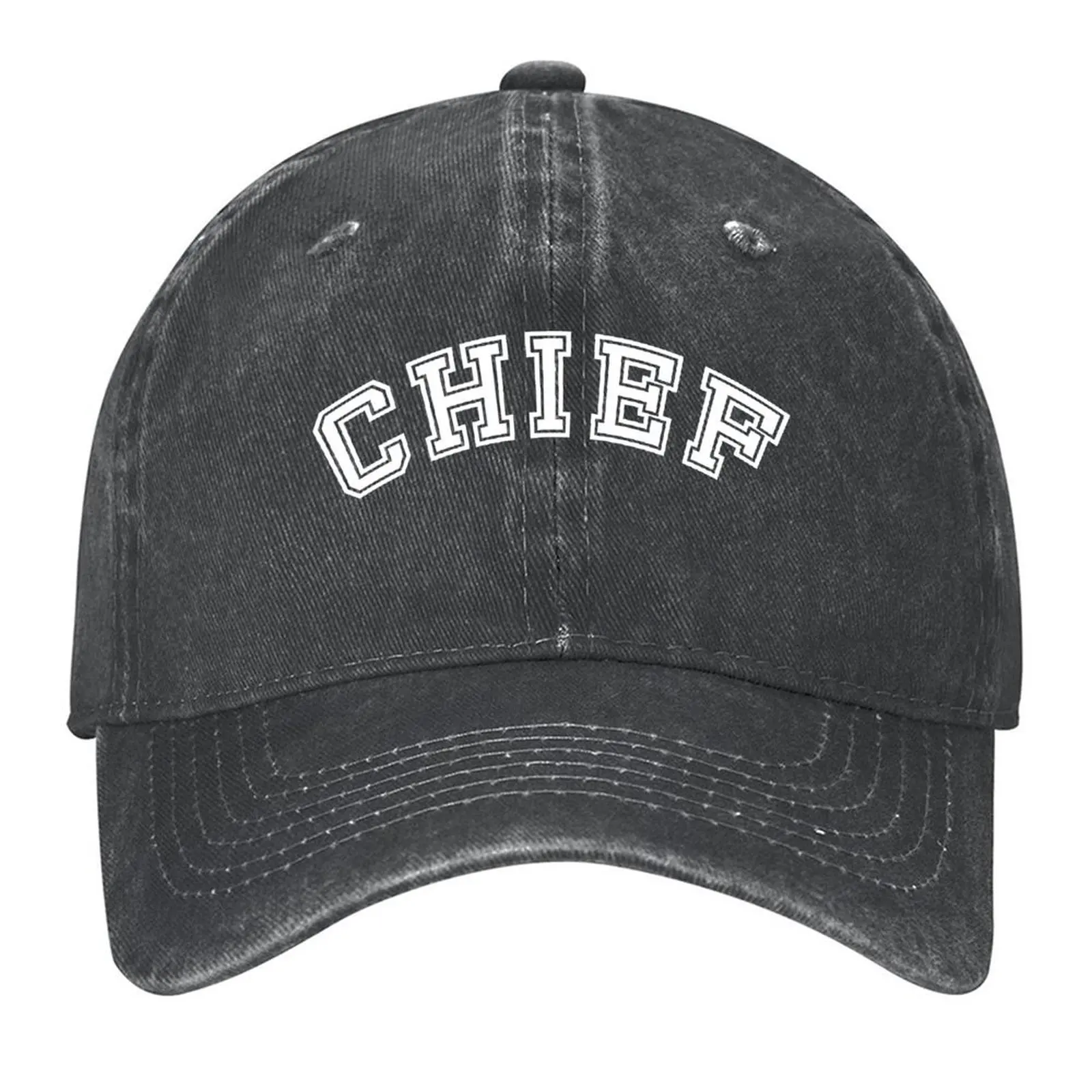 

Chief word art retro design-Chief text Baseball Cap Funny hats summer hat Streetwear birthday Women's Hats 2025 Men's