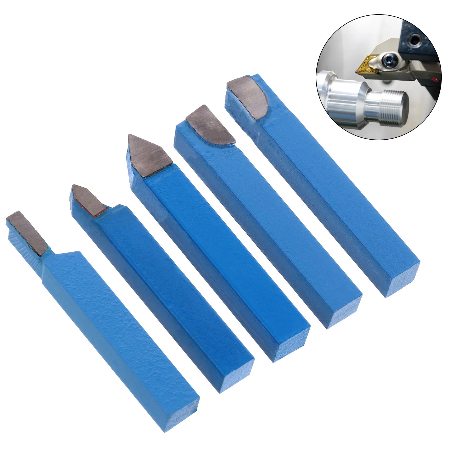 5 Pcs Turning Tool Lathe Kit Scrubber Diamond Tools Brazing Tungsten Steel