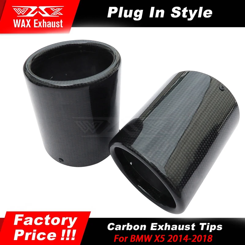 

1pcs Carbon Fiber Exhaust Muffler Tip Exhaust System Matte Carbon Muffler Nozzle For Bmw X4 2019 With Ak or M logo