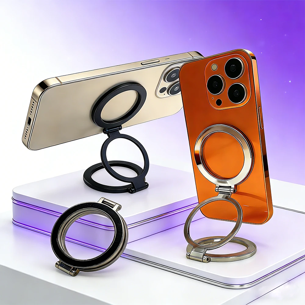 Geeignet für magnetischen Einzelring, 3 Abschnitte, 1 Stück, Einfachheit, Iifting, Telefonständer, Wandaufkleber mit starker Anziehung, drehbar