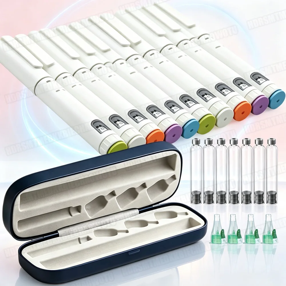10set-disposable-insulin-pen-kit-insulin-cartridge-bottle-sleeve-4mm-needle-1box-beauty-pens-adjustable-dose-injection-pens