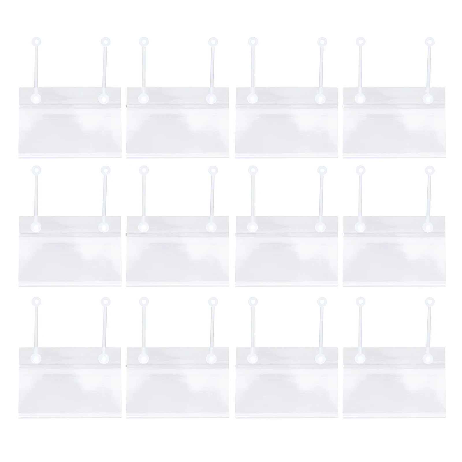 25 Buah Label Harga PVC Tanda Tampilan Supermarket Sederhana Aman Label Ritel Folder Rak Garis Lemari Penyimpanan