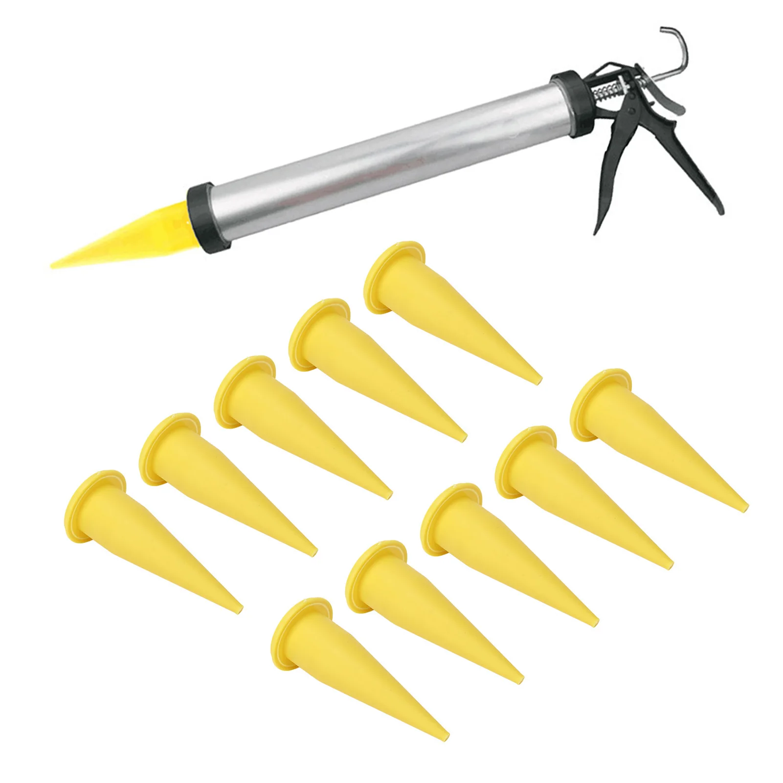 Caulk Cone Nozzle PE Plastic Fine Tip Reusable Caulking Nozzle for Sealant Glue Plastic Cone Nozzle