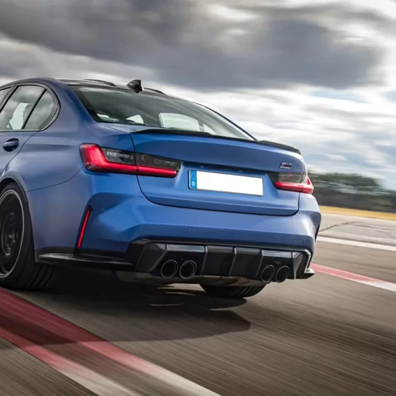 

For BMW G80 M3 G82 G83 M4 Dry Carbon Fiber Car Rear Bumper Lips Back Lips Rear Diffuser Car Accessories Body Kits 2021+