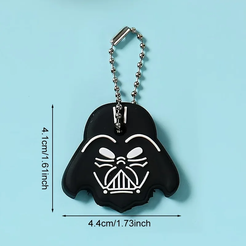 Portachiavi durevole in PVC per cartoni animati, design Stormtrooper in bianco e nero, regalo perfetto per Halloween, Natale, accessori di Halloween