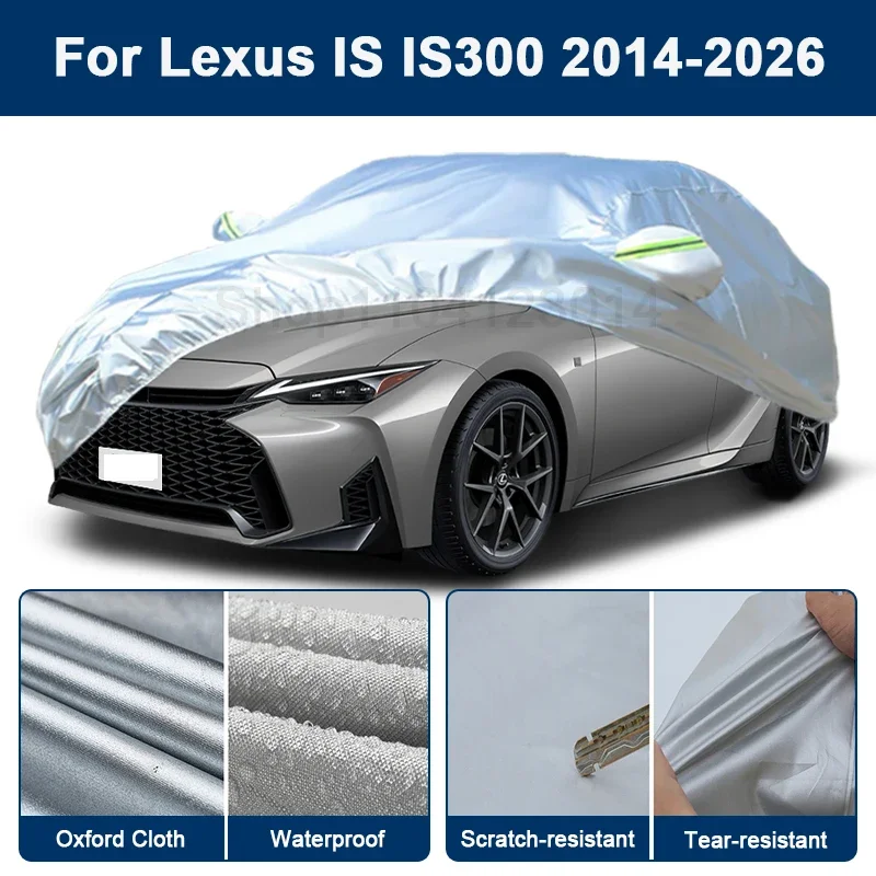 

Outdoor Full Car Cover For Lexus IS IS300 with Reflective Strips Waterproof Snowproof Dustproof UV Protection Auto Accessories