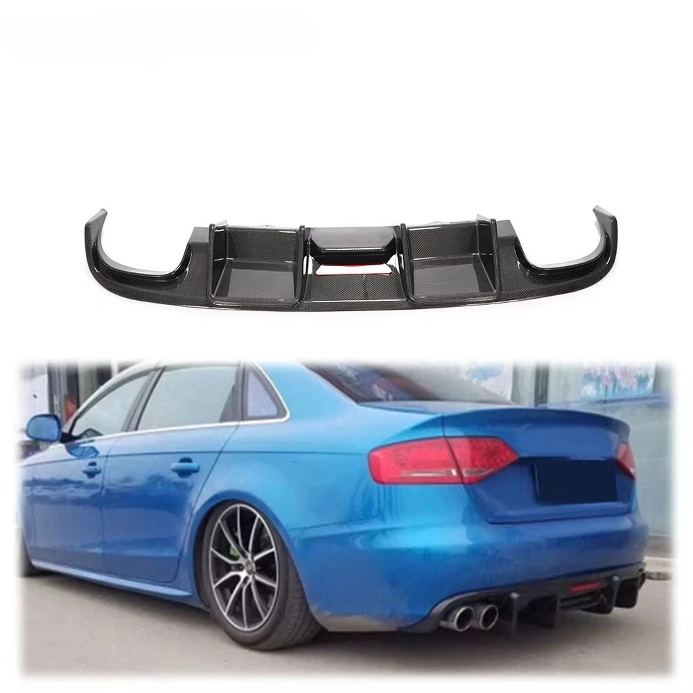 

Carbon Fiber S4 Rear Bumper Diffuser for Audis s S4 B8 Sline Sport Sedan 4-Door 2008- 2012 with LED Light