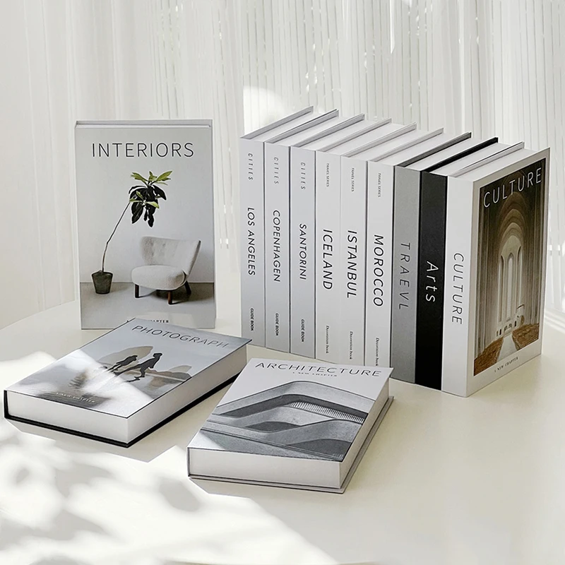 New Luxury Fake Books For Decoration Fashion Creative Simulation Book Desktop Ornament Coffee Table Books Home Decor