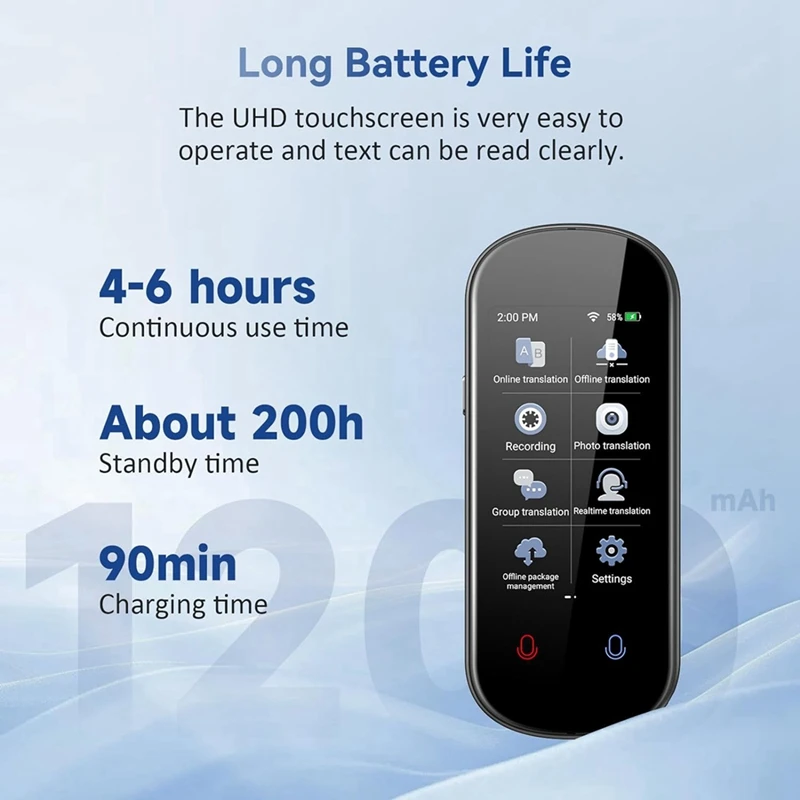 Language Translator, 138+ Languages Translation In Real Time Voice Translator Device For Learning Travel Business