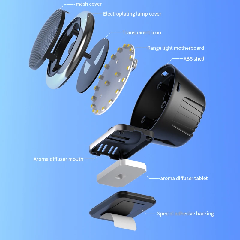 الشيطان عيون سيارة الموسيقى لاقط إيقاع مصباح معطّر الهواء RGB التحكم الصوتي قابلة للشحن مصباح لتهيئة الجو مع رائحة كولونيا #3