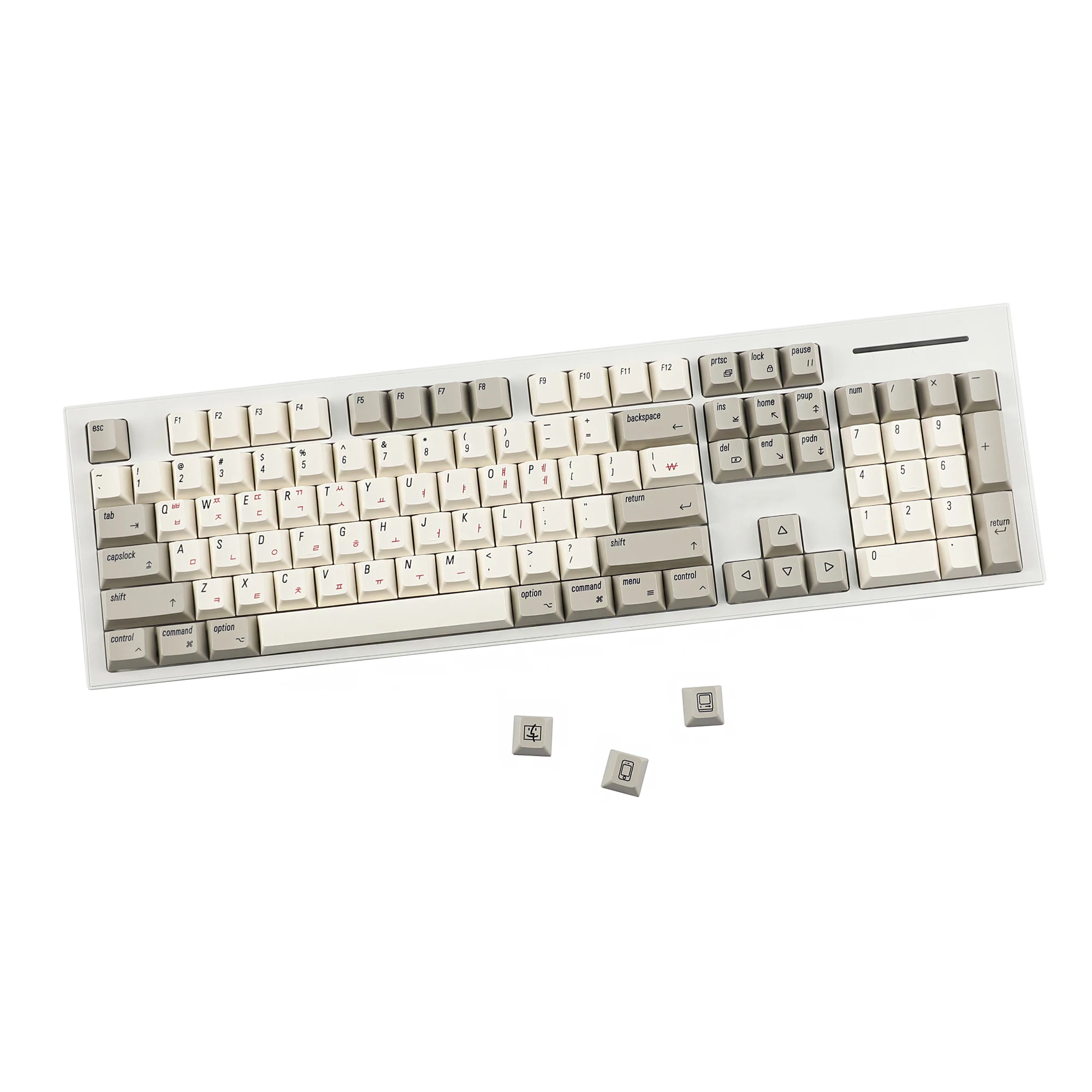 YMDK Angielskie Koreańskie Klawisze MAC Retro, profil Cherry, PBT, sublimacja barwnikowa, do klawiatur mechanicznych MX 75/87/98/104/108 — zdjęcie produktu 5