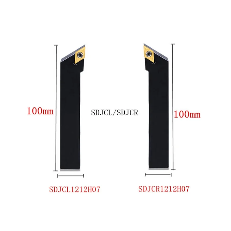 

SDJCR1212H11 SDJCR1616H11 SDJCR2020k11 SDJCR2525M11 External tool holder+Carbide Insert DCMT11T304 DCMT11T308 Cutting lathe Tool