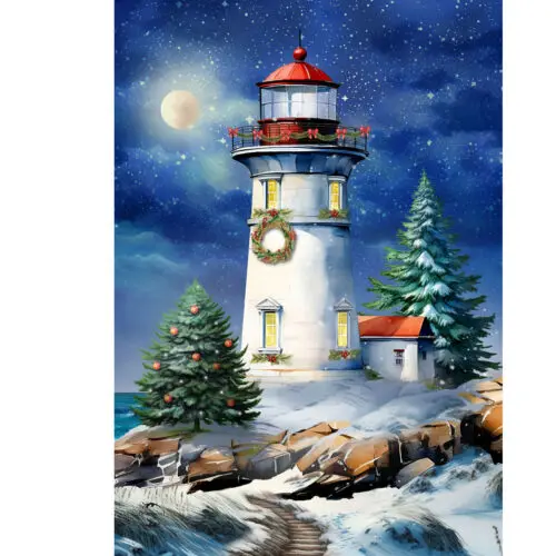 Briarwood Lane Wonderland Lighthouse Garden Flag