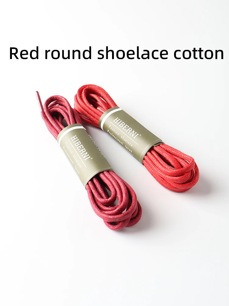 Cadarços redondos brilhantes para mulheres, 100% algodão, botas longas para lona, bota timberland, acessórios para sapatos, redondos, 3,5mm, 1 par