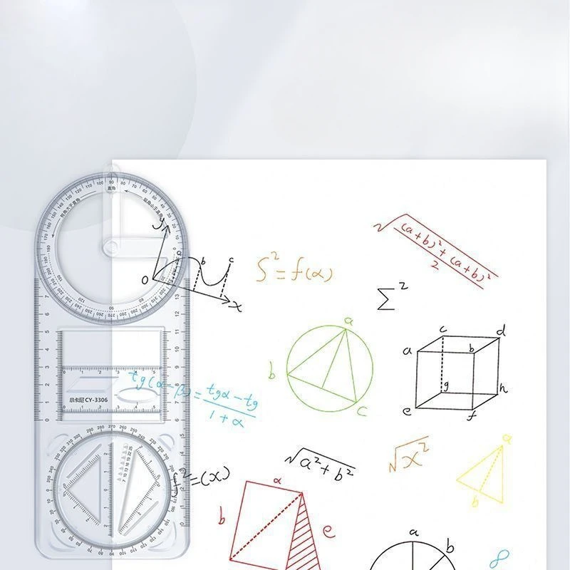 1PC Multifunctional geometric drawing ruler special tool for students